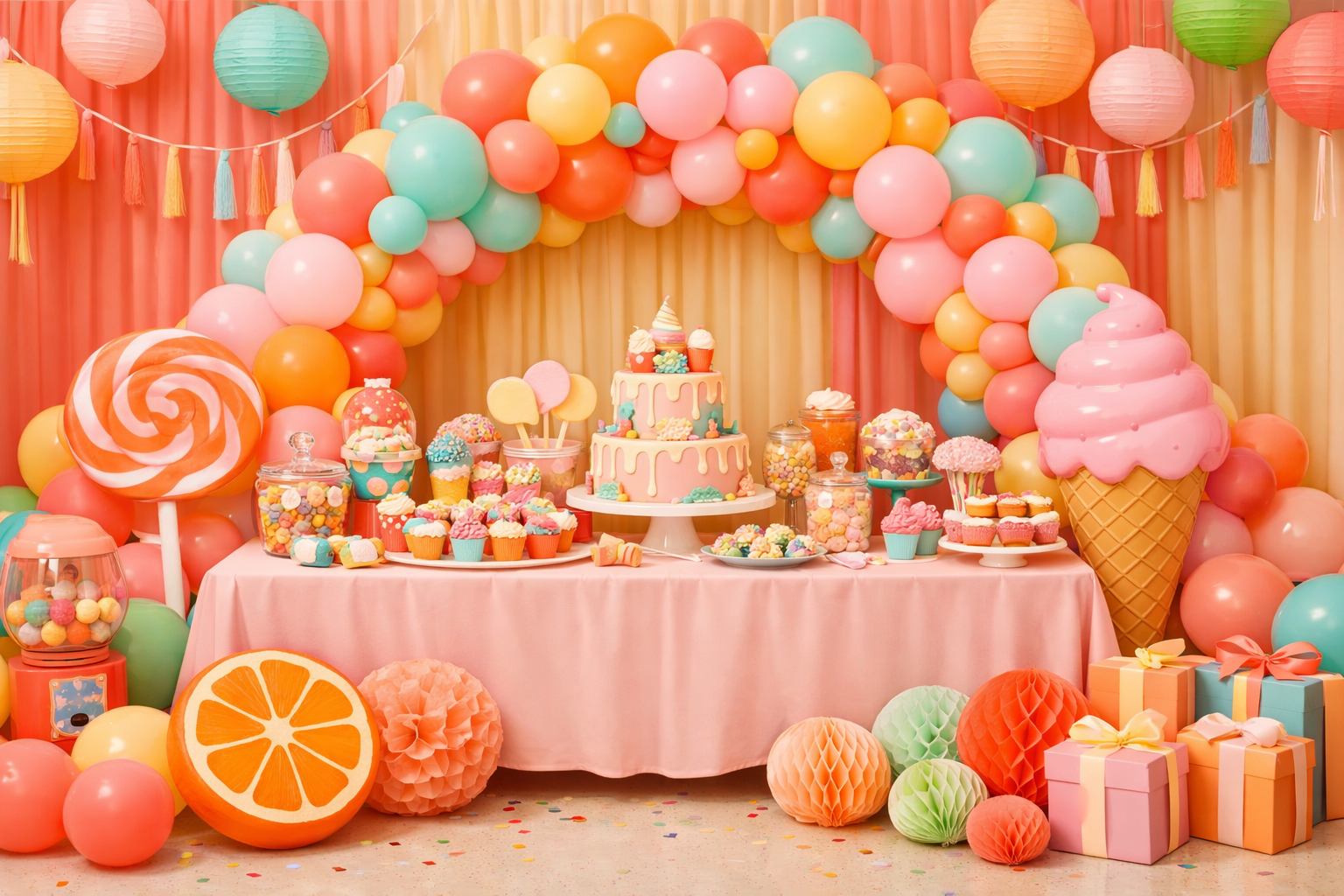 Çocuk partisi balon süslemeleri